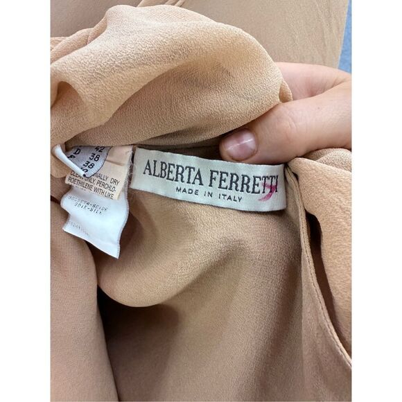Vintage Alberta Ferretti Sheer Silk Dress Made in Italy - Picture 5 of 10